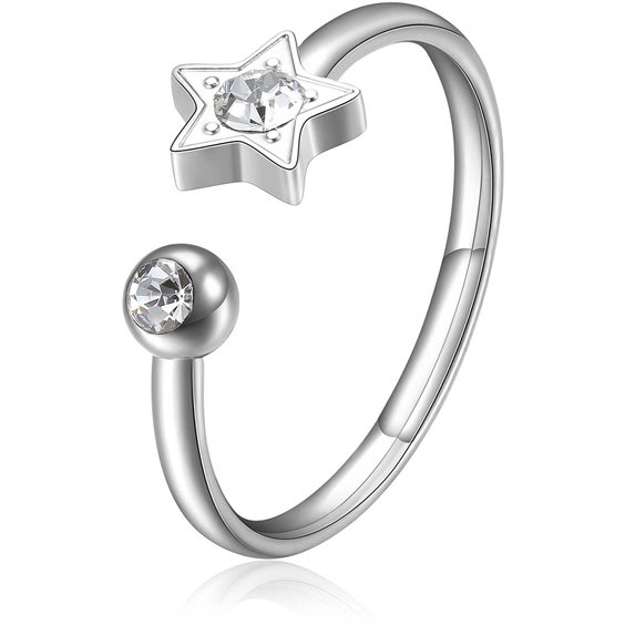 Anneau Sagapo Femme Click in Acier Cristallo SCK89 - SCK89